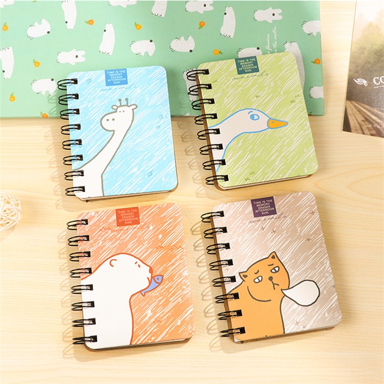 Pocket Size Cartoon Patterned Loose-leaf Journal Notebook - Dolphin-3