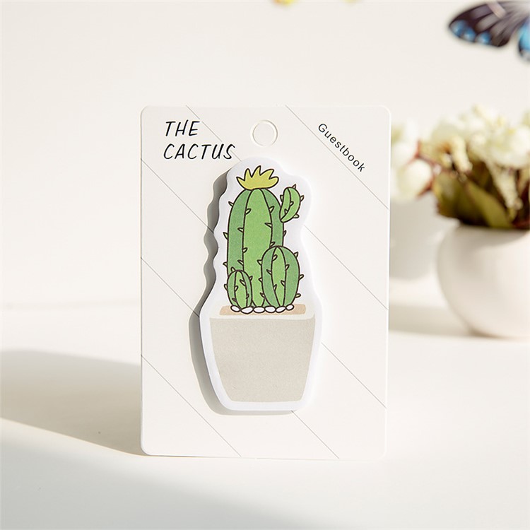 Creative Cactus Shaped Sticky Notes Sticky Memo Notes 30 Sheets - Cactuses-1