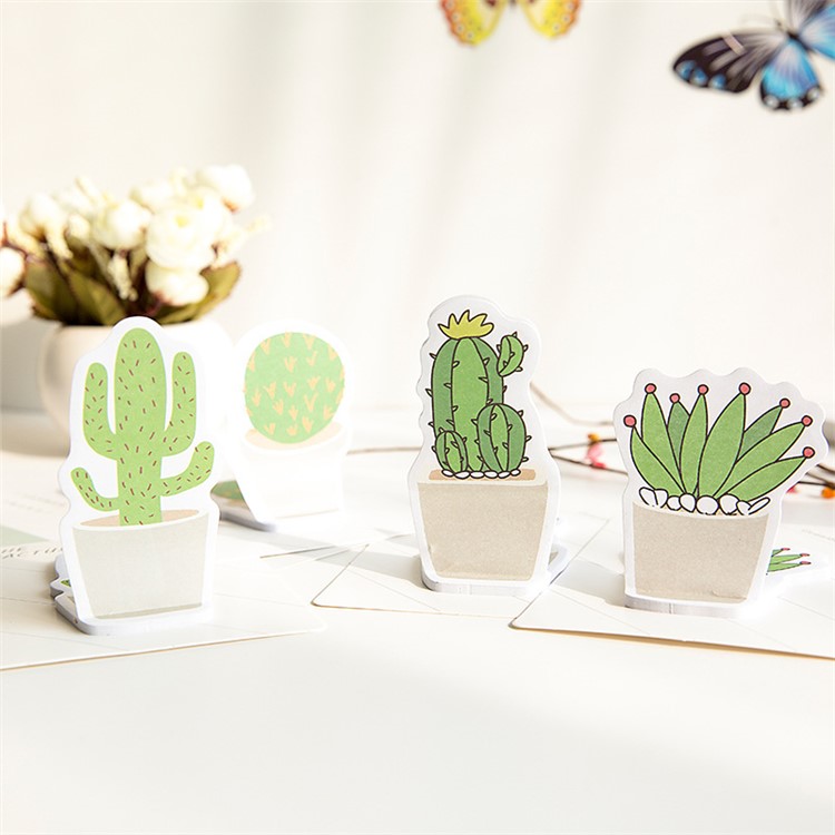 Creative Cactus Shaped Sticky Notes Sticky Memo Notes 30 Sheets - Cactuses-4