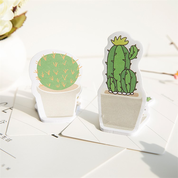 Creative Cactus Shaped Sticky Notes Self-Stick Memo Note 30 Sheets - Round Cactus-2