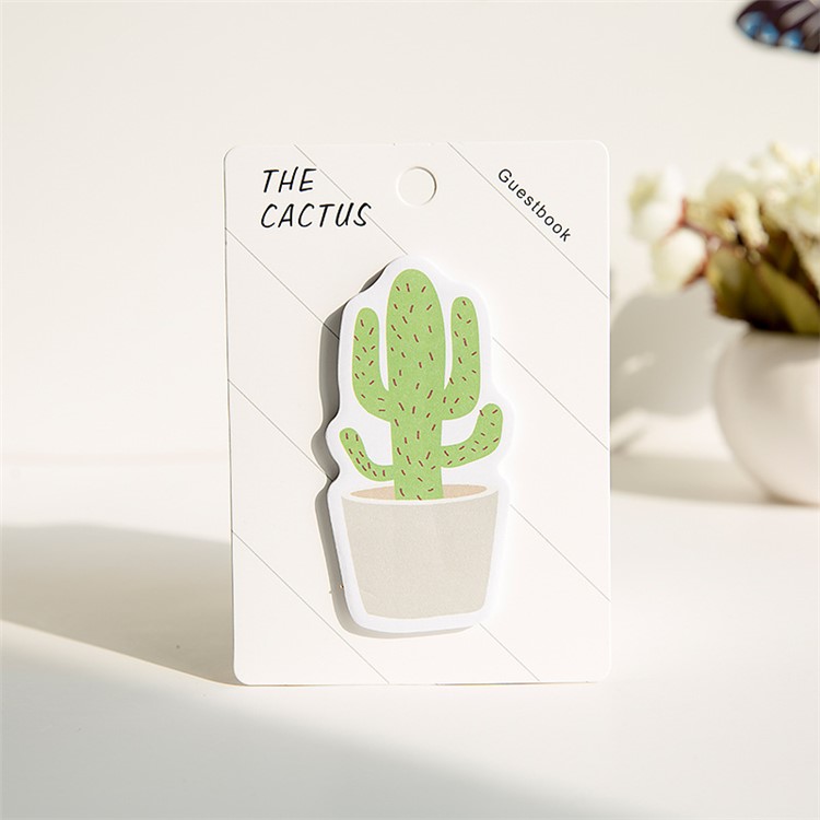 Creative Cactus Shaped 30 Sheets Sticky Memo Notes - Cactus with Branches-1