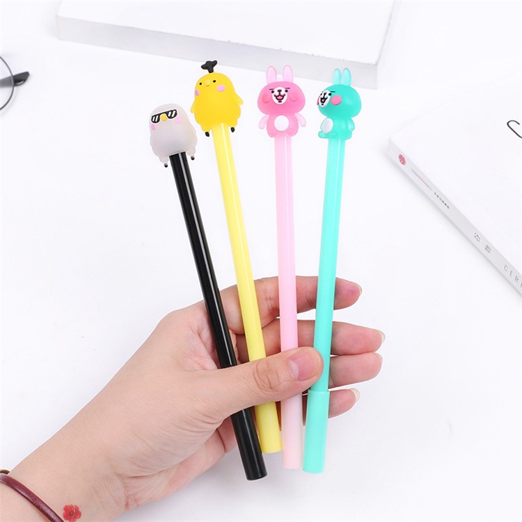 Cute Novelty Cartoon Animal 0.5mm Gel Ink Pen Office School Supplies Students Children Gift (Black Ink)-1