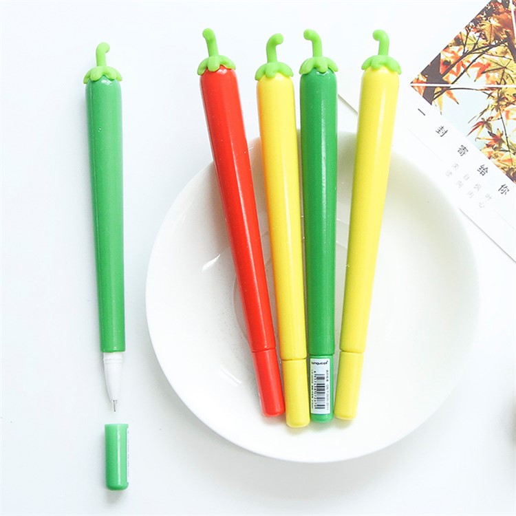 Creative Stationery Cute Pepper Shaped 0.5mm Gel Ink Pen (Black Ink)-1