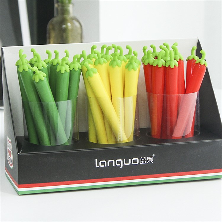 Creative Stationery Cute Pepper Shaped 0.5mm Gel Ink Pen (Black Ink)-2