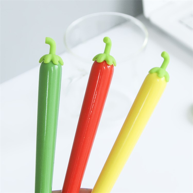 Creative Stationery Cute Pepper Shaped 0.5mm Gel Ink Pen (Black Ink)-3