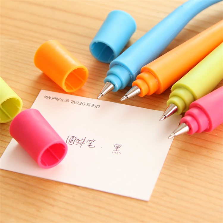 Creative School Stationery Funny Bending Hand Gesture Ballpoint Pen Black Ink Gesture Pen-2