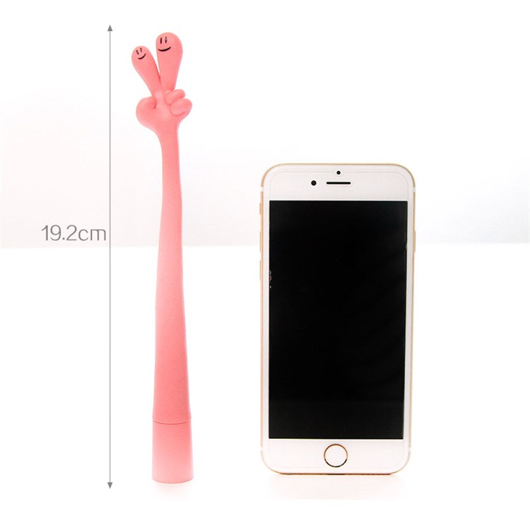 Creative School Stationery Funny Bending Hand Gesture Ballpoint Pen Black Ink Gesture Pen-5