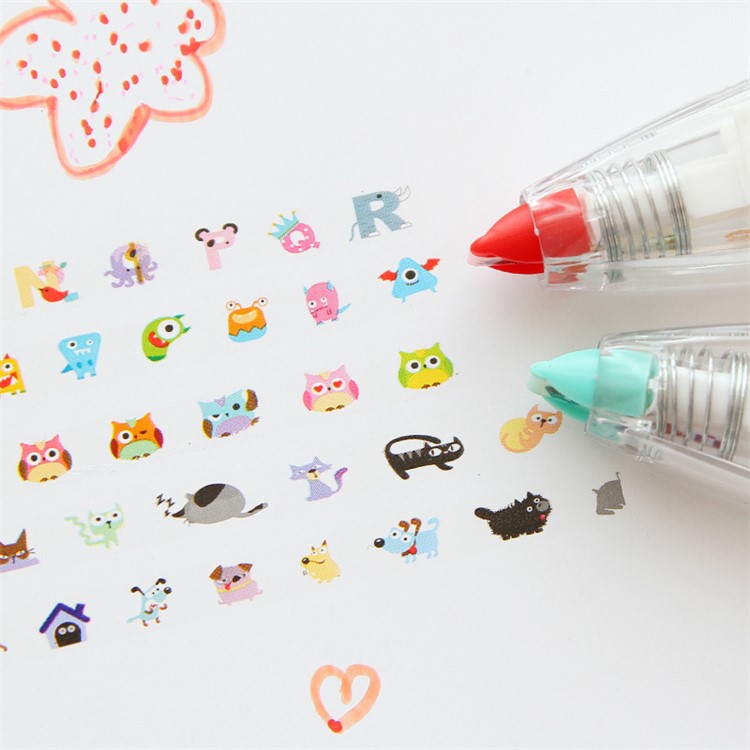 UOOPAI Cute Cartoon Lovely Animal Fashion (Fleur) Ruban de correction de bricolage / Ruban coloré / Diary Decor Tape-3