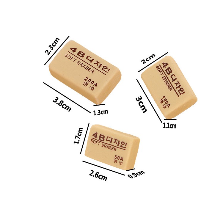 100Pcs 200A Mini Rubber 4A Erasers School Supplies Gifts for Kids-4