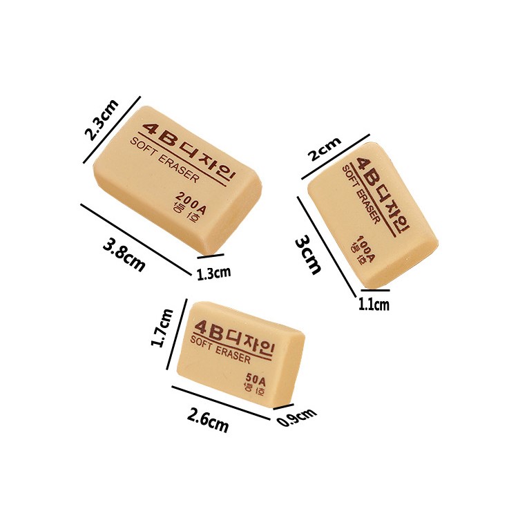 100pcs Mini Rubber 4B 100A Erasers School Supplies Gifts for Kids-2