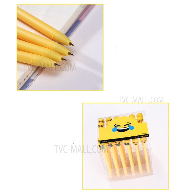 Novelty Funny face Gel-ink Pen 0.5 mm Cute Roller Ball Pens Office School Supplies 10pcs - Green-5