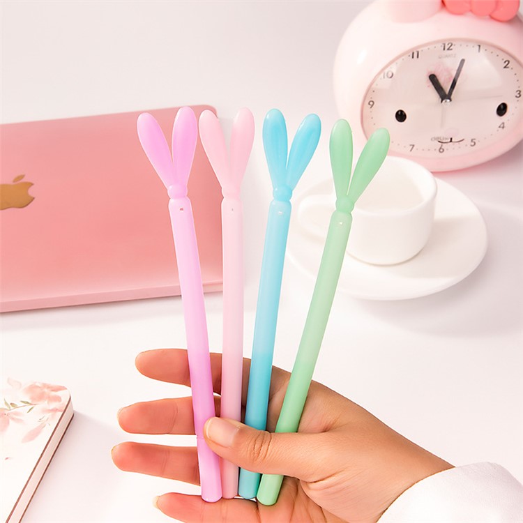 Noctilucent Gel-ink Pen 0.38mm Rabbit Ear Modelling Roller Ball Pens 20pcs - Pink-6