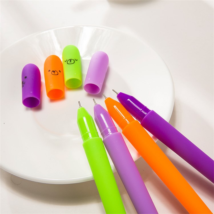 0.5mm Eggplant Modelling Gel-ink Pen Cute Roller Ball Pens 20pcs - Orange-2