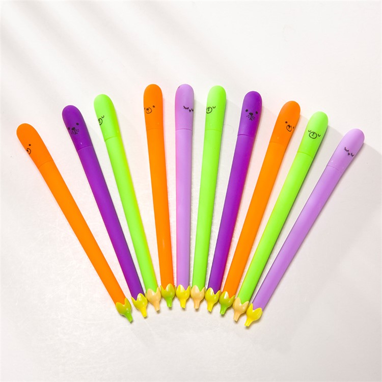 0.5mm Eggplant Modelling Gel-ink Pen Cute Roller Ball Pens 20pcs - Orange-4