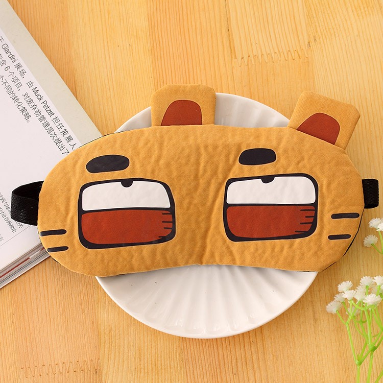 4Pcs/Set Cute Cartoon Pattern Cold and Hot Application Blindfold Eye Mask - Cartoon Tiger-1