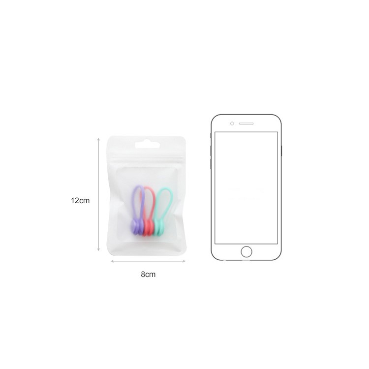3Pcs/Set Bright Color Magnetic Earphone Storage Cable Winders - Purple/Red/Blue-3