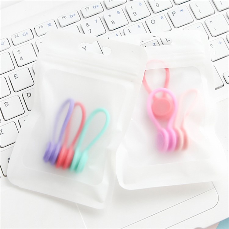 3Pcs/Set Bright Color Magnetic Earphone Storage Cable Winders - Purple/Red/Blue-4