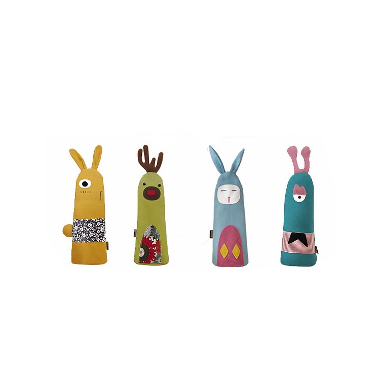 Adorable Cartoon Shaped Large Capacity Canvas Pencil Case Bag (Random)-1