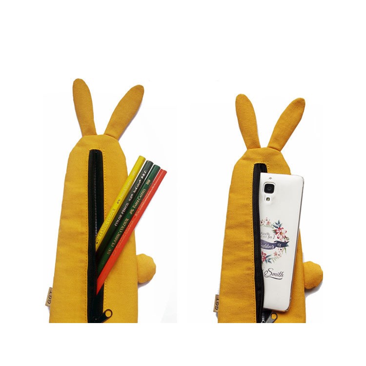 Adorable Cartoon Shaped Large Capacity Canvas Pencil Case Bag (Random)-2