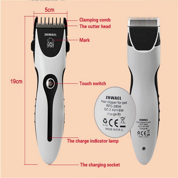 RFC-280A Low-noise Electric Pet Hair Trimmer Shaver Clipper - EU Plug-17