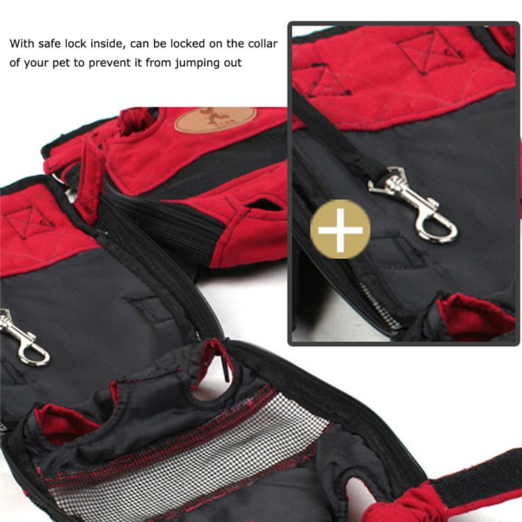 HOOPET Canvas Front Pack Pet Dogs Carrier Backpack Shoulder Bag, Size: L-4