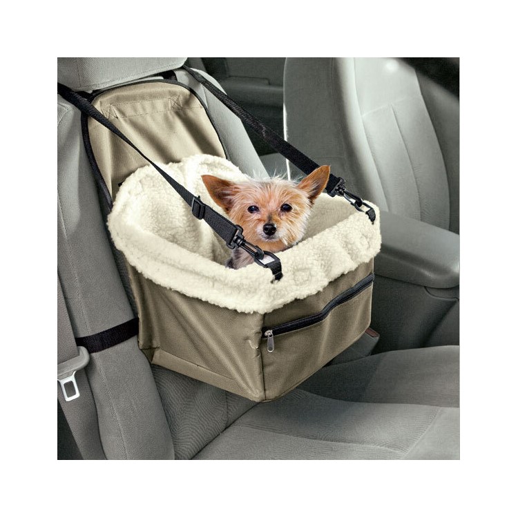 Car Pet Basket Booster Seat with Adjustable Safety Leash-1