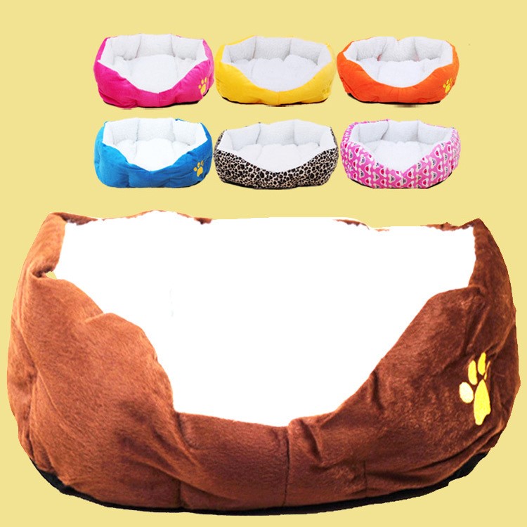 Soft Warm Pet Dog Cat Puppy Sofa House Bed with Cushion (50x40x17cm) - Blue-2