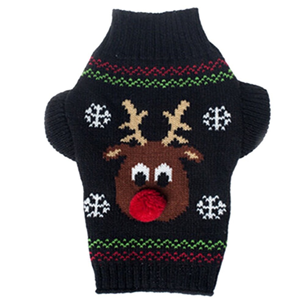 Kostüm Niedliche Pullover Hirsch Welpen Kleider Winter Neujahr Weihnachten für Hund und Katze - L-3