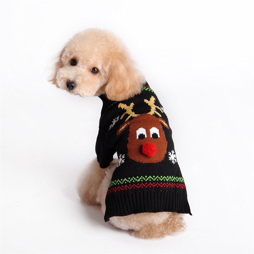 Kostüm Niedliche Pullover Hirsch Welpen Kleider Winter Neujahr Weihnachten für Hund und Katze - L-5