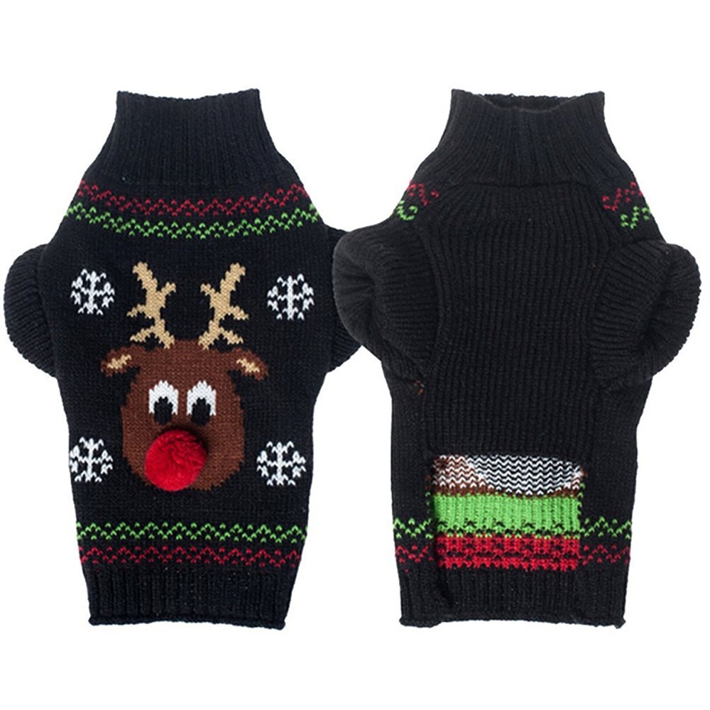 Kostüm Niedliche Pullover Hirsch Welpen Kleider Winter Neujahr Weihnachten für Hund und Katze - L-9