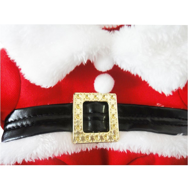 New Santa Dog Costume Christmas Pet Clothes Winter Hoodie Coat Clothes for Dog Pet - S-3