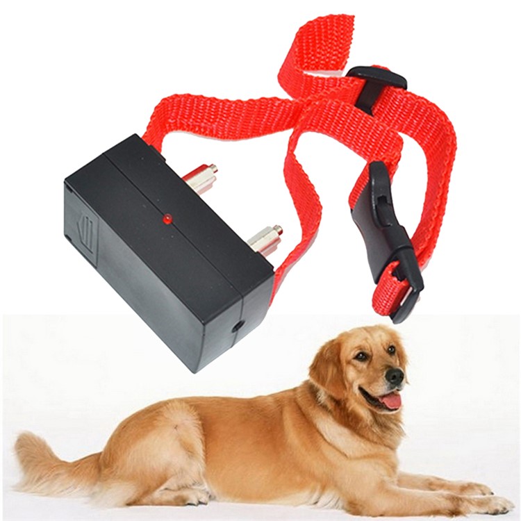 Adjustable Anti-Barking Dog Control Collar with Shock for Small / Medium / Large Dogs - Black-1