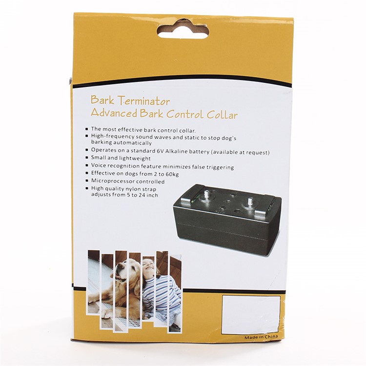Adjustable Anti-Barking Dog Control Collar with Shock for Small / Medium / Large Dogs - Black-10