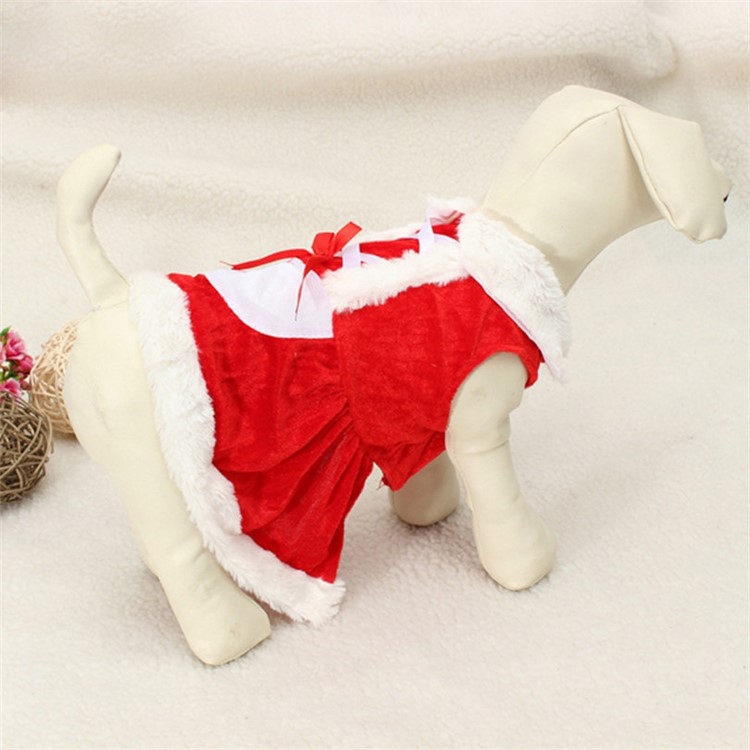 Costume Christmas Dress for Small Dog for Winter Spring - S-8