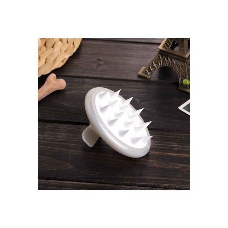 Cat Dog Brush Ultra-Soft Silicone Pins No Scratching Pet Grooming Tool Shedding Massage - White-1