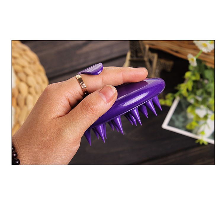 Cat Dog Brush Ultra-Soft Silicone Pins No Scratching Pet Grooming Tool Shedding Massage - White-9