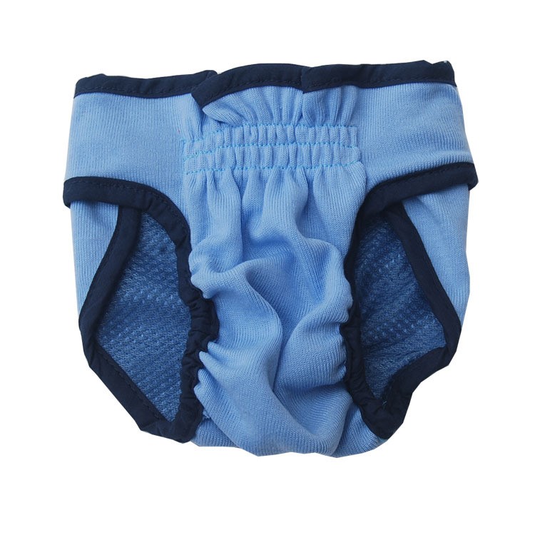 Cotton Breathable Mesh Reusable Washable Premium Dog Diapers, Size: XL - Blue-2