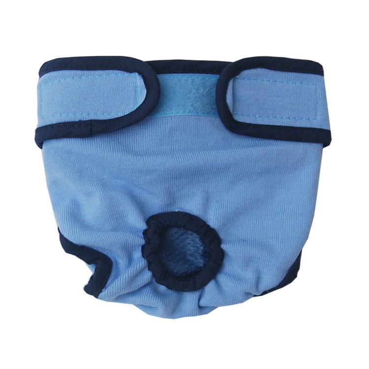 Cotton Breathable Mesh Reusable Washable Premium Dog Diapers, Size: XL - Blue-3