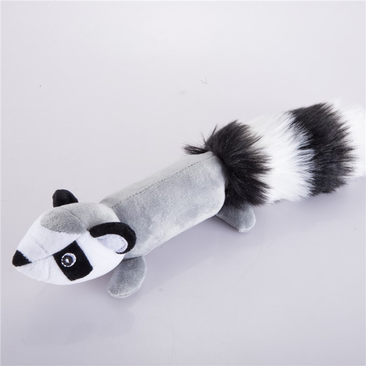 Squirrel Skunk BB Sound Plush Toy Small Soft Doll for Pet Cat/Dog, 30cm - Grey-1