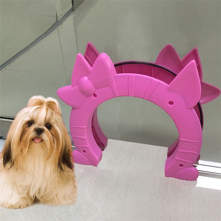 PET Interior Pet Door Easy Access Freely In and Out Door - M / Pink-1