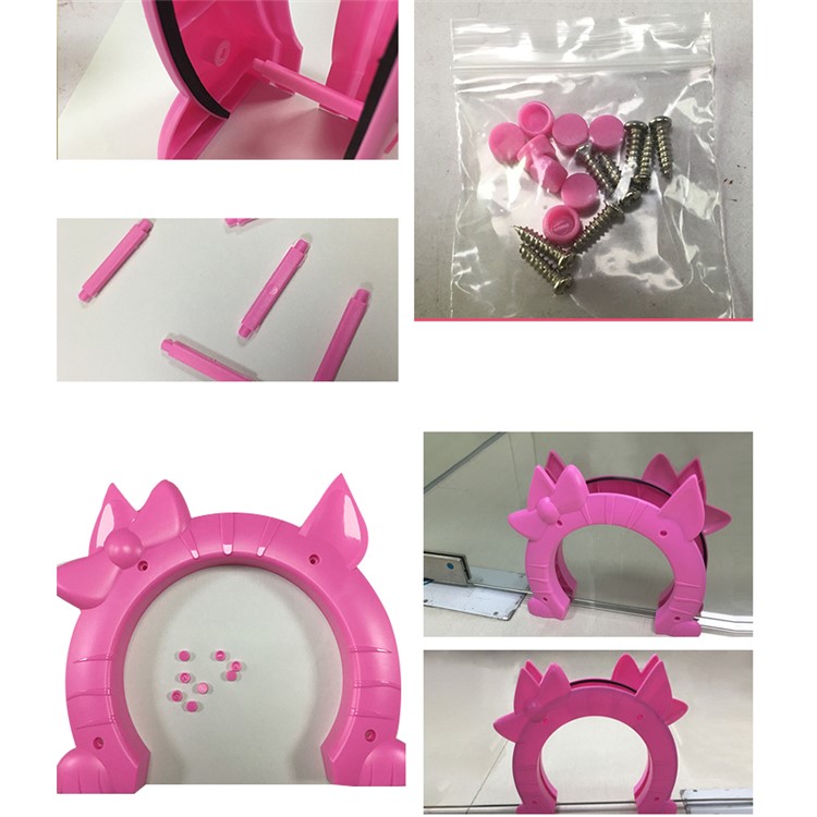 PET Interior Pet Door Easy Access Freely In and Out Door - M / Pink-5