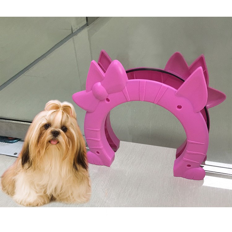 PET Interior Pet Door Easy Access Freely In and Out Door - M / Pink-6
