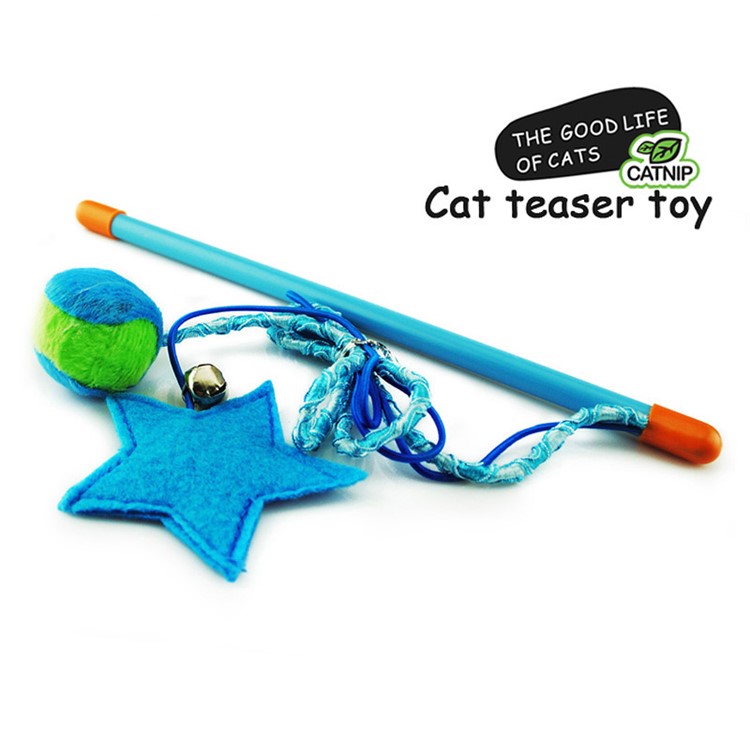 Tease Cat Toy Rod Ball with Star-1