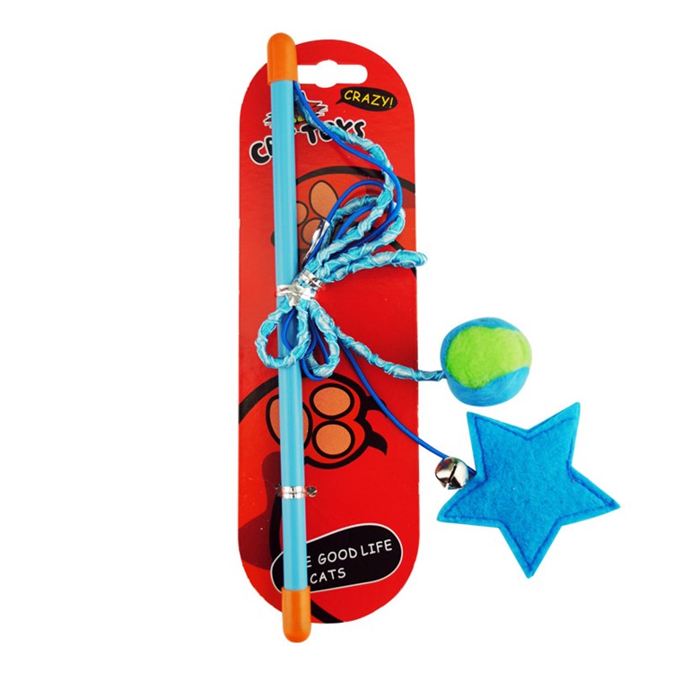 Tease Cat Toy Rod Ball with Star-2