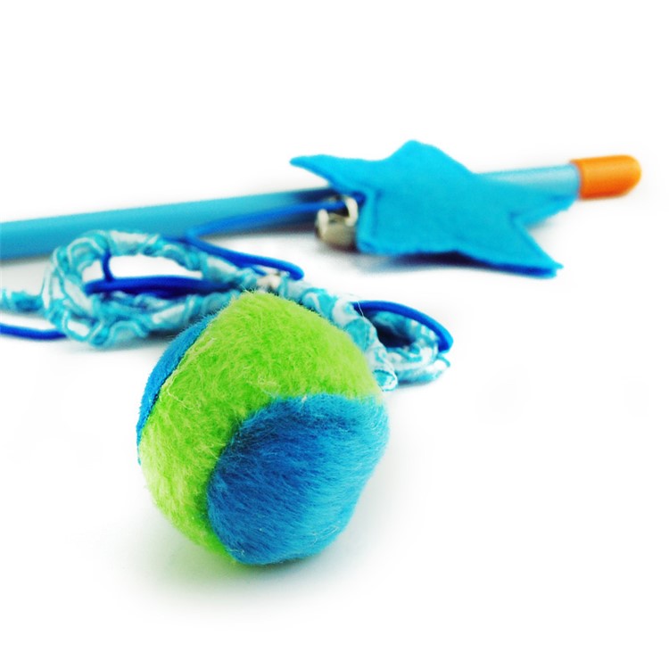 Tease Cat Toy Rod Ball with Star-5