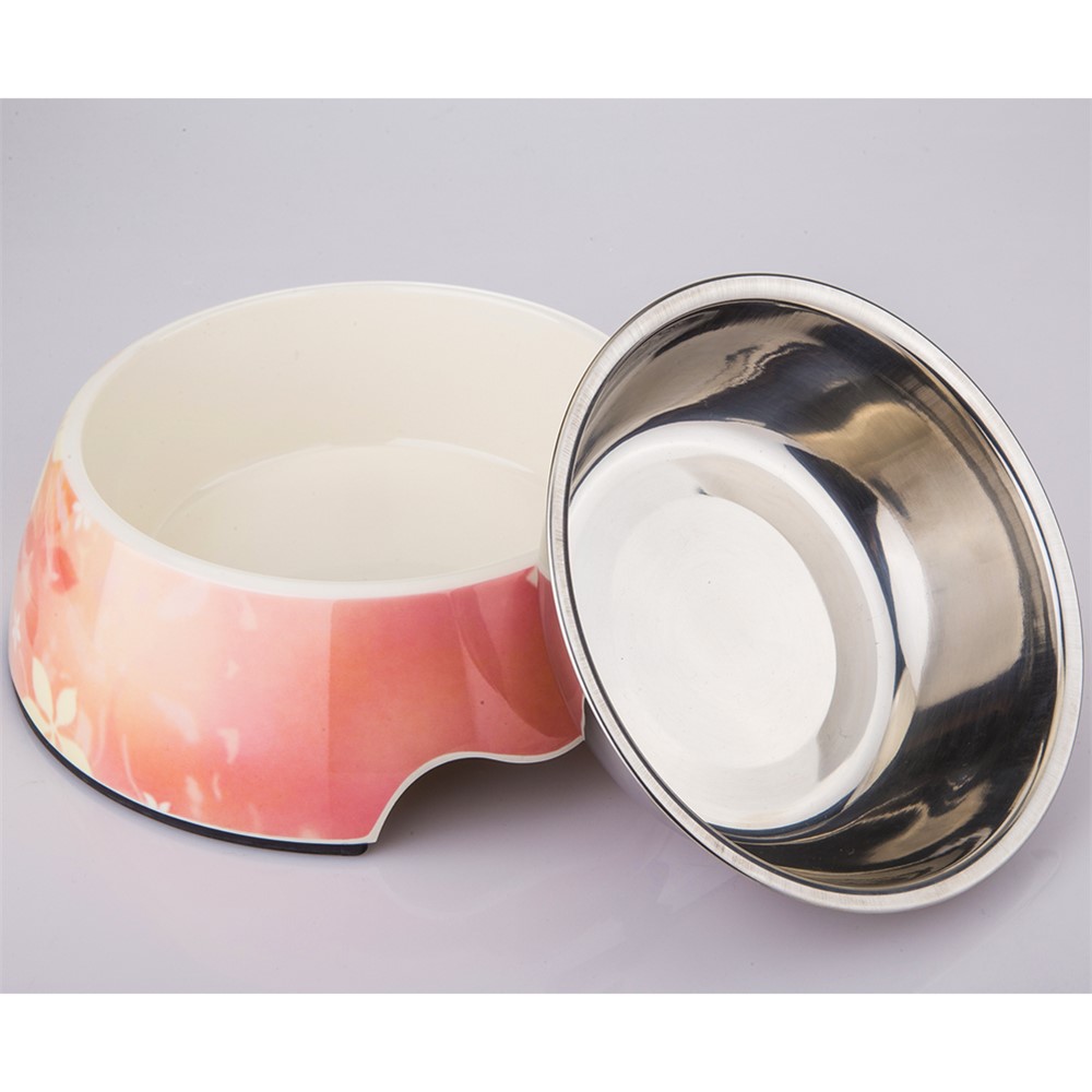 Sakura Pet Bowl Widen Anti-slip Non-tip Rubber Cat Dog Kitten Puppy Food Water Feeder Dish - L-3