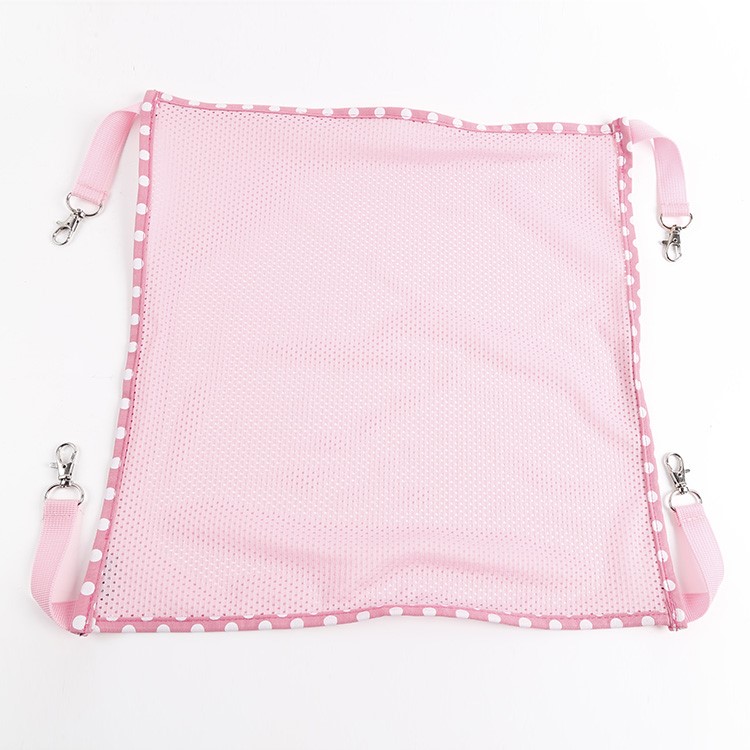 Cute Pet Hanging Bed Breathable Mesh Cat Cage Hammock Bed Mat - S / Pink-1