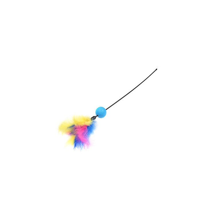 Pet Teasing Toy, Feather Whirl Cat Toy Interactive Chase Ball - L-1
