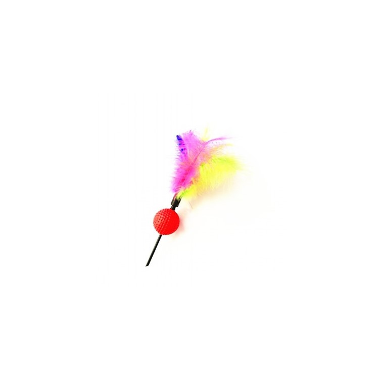 Pet Teasing Toy, Feather Whirl Cat Toy Interactive Chase Ball - L-4