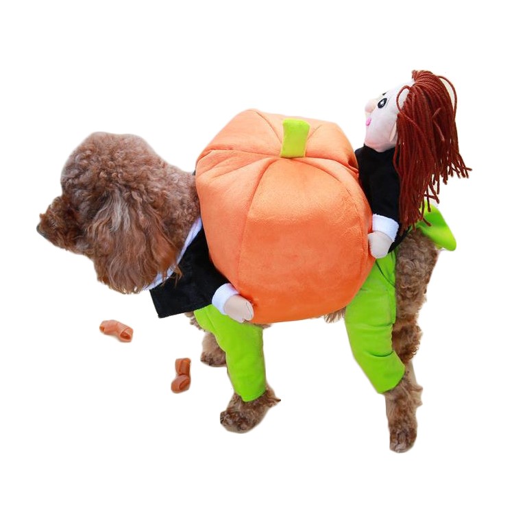 Pet Dog Costume Clothes With Pumpkin for Halloween Party Xmas Christmas Gift - S-1